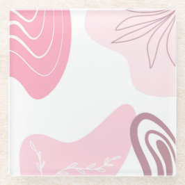 ミニマリスト パターン ガラス コースター