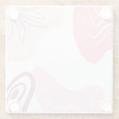 ミニマリスト パターン ガラス コースター (裏面)