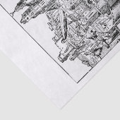 ミニマリスト パドヴァ 中世 スカイライン ラインアート 薄葉紙 (詳細)