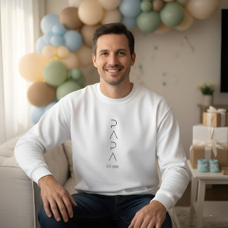 ミニマリスト パパになるTシャツ、シンプルな父性 スウェットシャツ