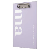 ミニマリスト・パープルスクールモノグラム クリップボード (左)