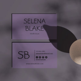 ミニマリスト・パープルボホ | トレンディーレトロシック 名刺