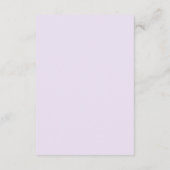 ミニマリスト・パープル結婚ラークスパー エンクロージャーカード (裏面)