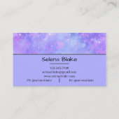 ミニマリスト・パープル | お洒落&プロフェッショナル美学 名刺 (裏面)