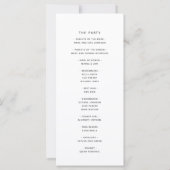 ミニマリスト パープル ウェディング プログラム (裏面)