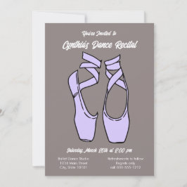 ミニマリスト パープル バレエ ダンス レシミール ご案内 招待状