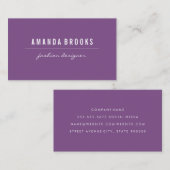 ミニマリスト・パープル 名刺 (正面/裏面)