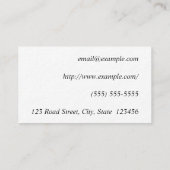 ミニマリスト・ビジネス・コンサルタント・ビジネス・カード 名刺 (裏面)