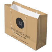 ミニマリスト ビジネス ブランド  ノー ミニマム カスタム ラージ ラージペーパーバッグ (正面アングル)