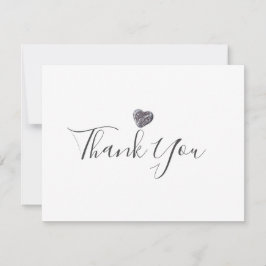 ミニマリスト ビジネス ペブル ハート サンクス サンキューカード
