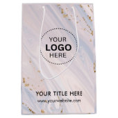 ミニマリスト ビジネス モダン ギフト バッグ ミディアムペーパーバッグ (正面)