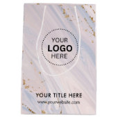 ミニマリスト ビジネス モダン ギフト バッグ ミディアムペーパーバッグ (裏面)