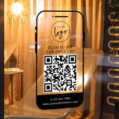 ミニマリスト ビジネス ロゴ スキャン 価格リスト QR コード ウィンドウサイン