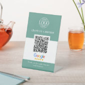 ミニマリスト ビジネス ロゴ Google レビュー QRコード 台座サイン (インサイチュ)