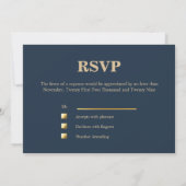 ミニマリスト ビーチ ウェディング RSVP 高級 貝殻 招待状 (裏面)
