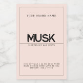 ミニマリスト ピンクのチークカラー 現代的でエレガントな大豆ワックス メルト フードラベル (シングルラベル)