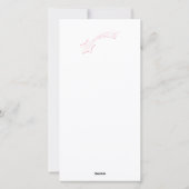 ミニマリスト ピンクの流星 ワンフォト シーズンカード (裏面)