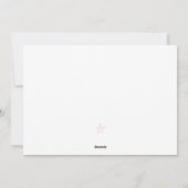 ミニマリスト ピンクスター 3点 フォト スクリプト シーズンカード (裏面)