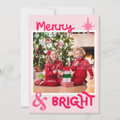 ミニマリスト ピンク かわいい 家族写真 クリスマス (正面)