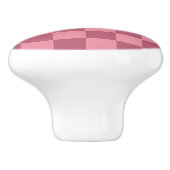 ミニマリスト ピンク チェッカー柄 セラミックノブ (側面)