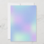 ミニマリスト フェイク ホログラフィック ウェディング 招待状 (裏面)