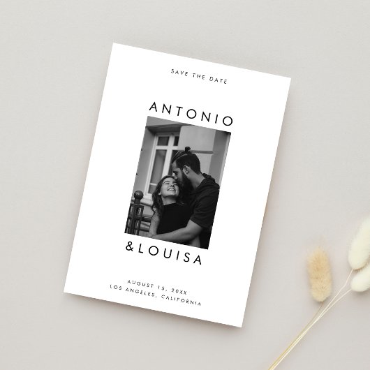 ミニマリスト フォト ウェディング セーブザデート