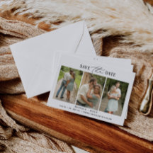 ミニマリスト フォト ウェディング セーブ・ザ・デート カード