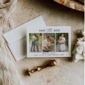 ミニマリスト フォト ウェディング セーブ・ザ・デート カード