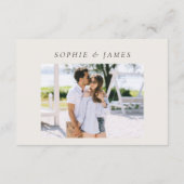 ミニマリスト フォト ウェディング レジストリー カード & QR コード (裏面)