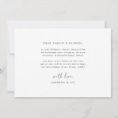 ミニマリスト フォト エルオープメント アナウンスメント 招待状 (裏面)