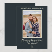 ミニマリスト フォト ハッピー ニューイヤー シーズンカード (正面/裏面)