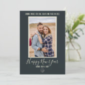 ミニマリスト フォト ハッピー ニューイヤー シーズンカード (スタンド正面)