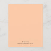 ミニマリスト フォト ピーチ BUDGET 結婚式招待状 (裏面)