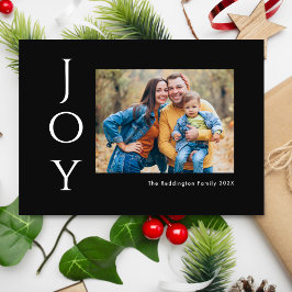 ミニマリスト フォト 喜び ブラック ホワイト シーズンカード