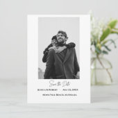 ミニマリスト フラット セーブ・ザ・デート カード (スタンド正面)