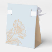 ミニマリスト フラワーのウェディング フェイバーボックス (裏面サイド)