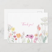 ミニマリスト フラワーの感謝 ポストカード (正面/裏面)