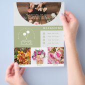 ミニマリスト フラワーストア ビジネス フォト チラシ (手)