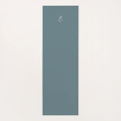 ミニマリスト フラワーライン アート ゼン アイボリー コーストブルー ヨガマット (裏面)