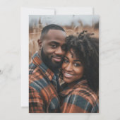 ミニマリスト フラワー ウェディング フォト セーブ ザ デート セーブザデート (裏面)