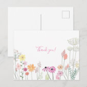 ミニマリスト フラワー サンクス ポストカード (正面/裏面)