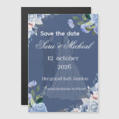 ミニマリスト フラワー ユーカリプタス Save the Date カード (正面/裏面)