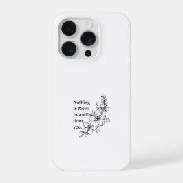 ミニマリスト フラワー ラインアート ロマンティッククオート スリム iPhone 15 PROケース