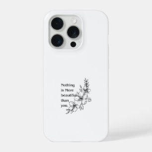 ミニマリスト フラワー ラインアート ロマンティッククオート スリム  iPhone 15 PROケース
