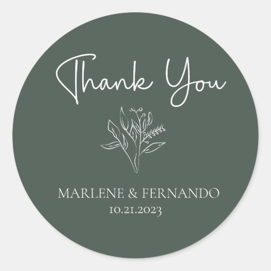 ミニマリスト フラワー ラウンドシール (正面)