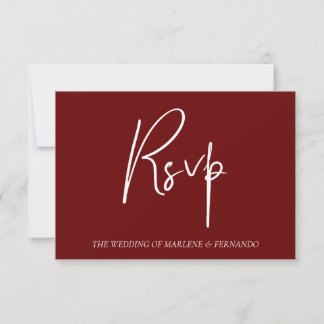 ミニマリスト フラワー RSVP カード