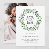 ミニマリスト フリージア | フォト バック ウェディング セーブザデート (正面/裏面)