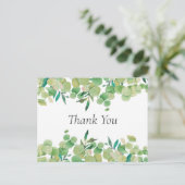 ミニマリスト フレッシュ リーフ ビジネス サンクス ポストカード (スタンド正面)