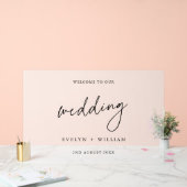 ミニマリスト・フロス結婚トの歓迎 アクリルサイン (ウェディング)