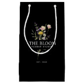 ミニマリスト フロリスト フラワー ブティック ビジネス スモールペーパーバッグ (正面)